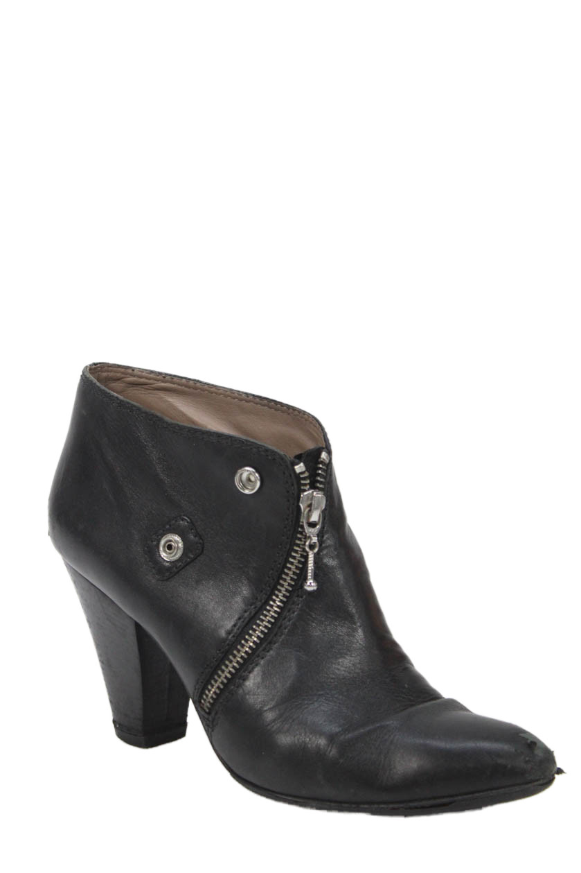 Belle Sigerson Morrison Women's Pointed Toe Leather Ankle Boots Black Size 8Free Shipping in US $100+ Orders | $6.95 Orders Below