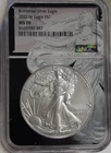 2022 (W) Burnished  US Silver Eagle $1 NGC MS69 Black Core Slab