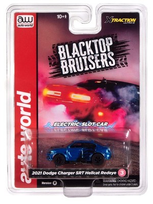 Auto World Xtraction 2021 Dodge Charger SRT Hellcat Redeye (Blue) HO Scale Slot