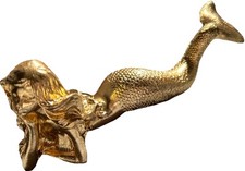 Resin Deko Statue Figur Kunst Skulptur Meerjungfrau Mermaid Nixe Sexy 30cm Gold