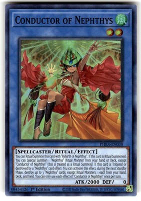 Conductor of Nephthys 1st Edition Super Rare Phantom Rage PHRA-EN030 LP