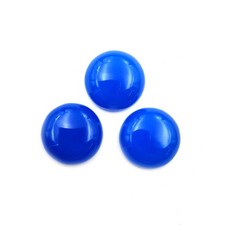 Natural Blur Chalcedony Round Cabochon Blue Color 3 Piece 19 MM 59 CT