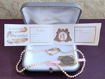 1970s Velina Reina Pearl Necklace, Velina Reina Pearl, Mallorca Pearl Necklace