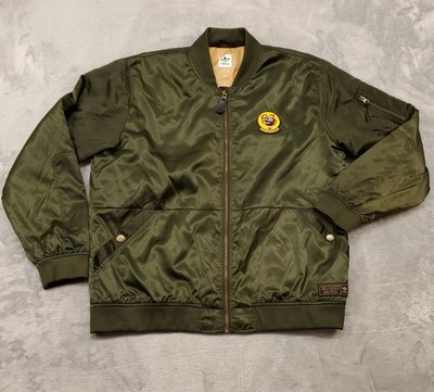 Adidas Skateboarding Jacket Mens Large Green Bomber Patch Full Zip BR4033 2017