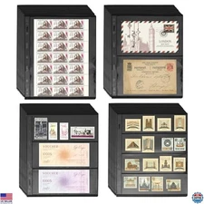 40 Premium Stamp Pages for Collector's Album - 1/2/3/4 Pocket, Double-Sided
