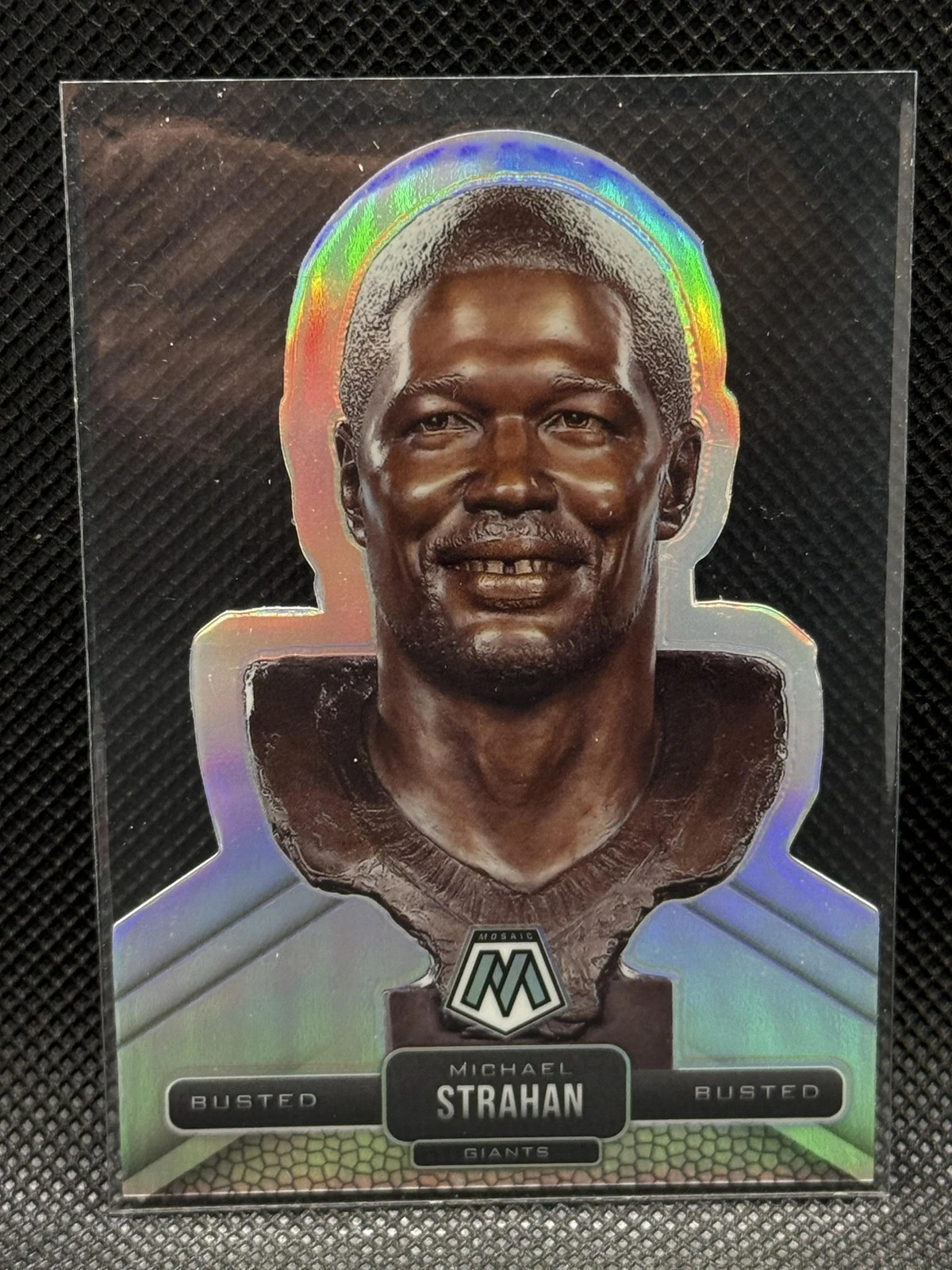 2021 Panini Mosaic #BU-13 Michael Strahan Busted