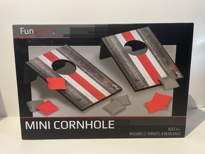 New Sealed Funktion Mini Cornhole Boards & Bean Bags Game Multicolor