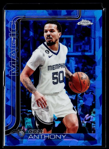 Cole Anthony – 2025-26 Topps Chrome Basketball Sapphire · Base Cards II #175 Cole Anthony
