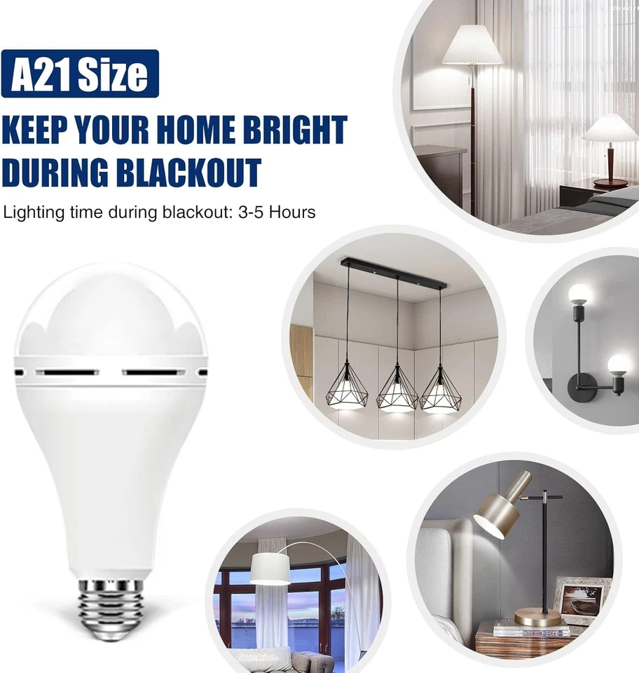 9W(60W) Led Bulb Rechargeable LED Light Bulbs with Battery backup Emergency - Image 4 of 4