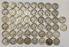 Roll of 50 Silver Mercury Dimes $5 Face Value 90% Silver Coins Mixed Dates  VLM8