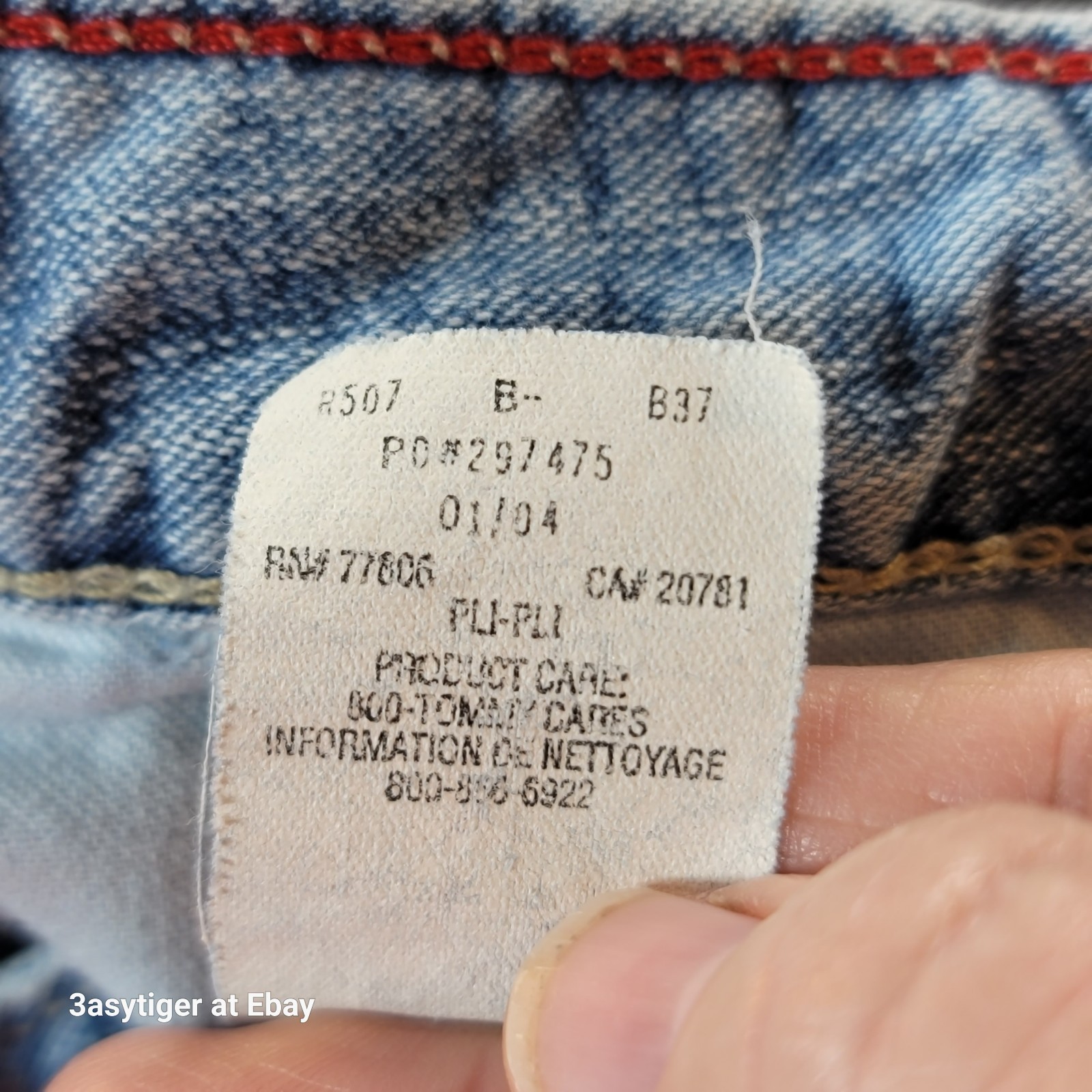 Vintage Y2K 90s TOMMY Hilfiger Crop Vented Capri Jeans Womens 14 34x25 High Rise thumbnail 5