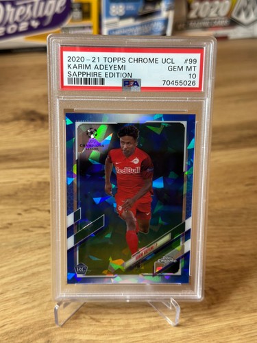 2020-21 Topps Chrome UCL Sapphire Edition Karim Adeyemi RC PSA 10 GEM MT