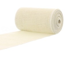 6 Inch Ivory Jute Burlap Fabric Ribbon Wired Edges 10 Yards Crafting Decor
