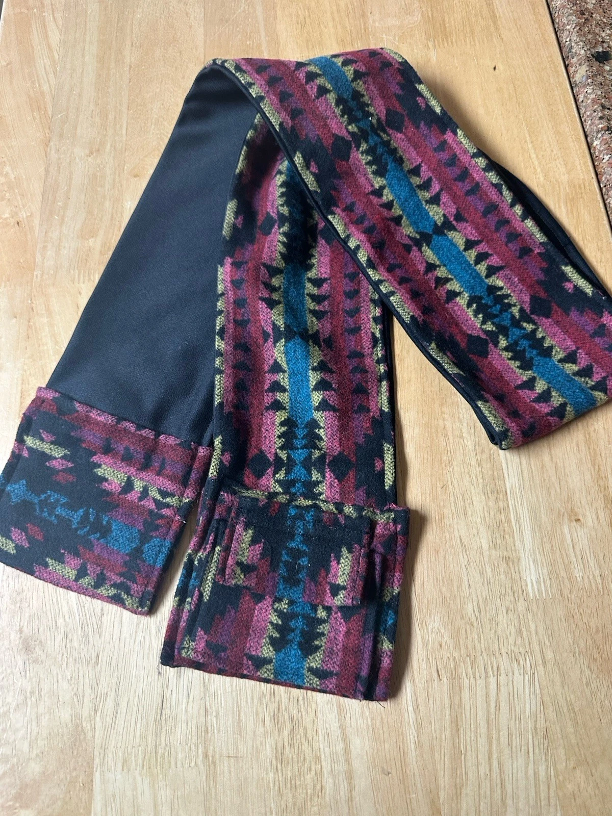 Unisex Medicine Scarf With Pocket, Southwest Western Aztec Tribal 65”x5.5”