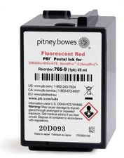 Genuine Pitney Bowes 765-9 Red Postal ink Cartridge