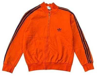 Vintage 70s French-made adidas VENTEX Trainingsjacke, orange.