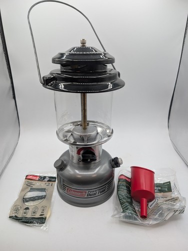 Coleman 295-700T Powerhouse Dual Fuel Lantern Two Mantles 1995 Mantles, Funnel