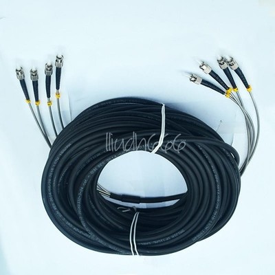 ST-ST 4   9/125 Single Mode Fiber Patch Cord Field Outdoor Fiber Cable 75M *tn