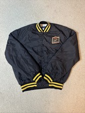 Miller Genuine Draft Beer Bomber Jacket Size XL Vintage 90s Made in USA Holloway