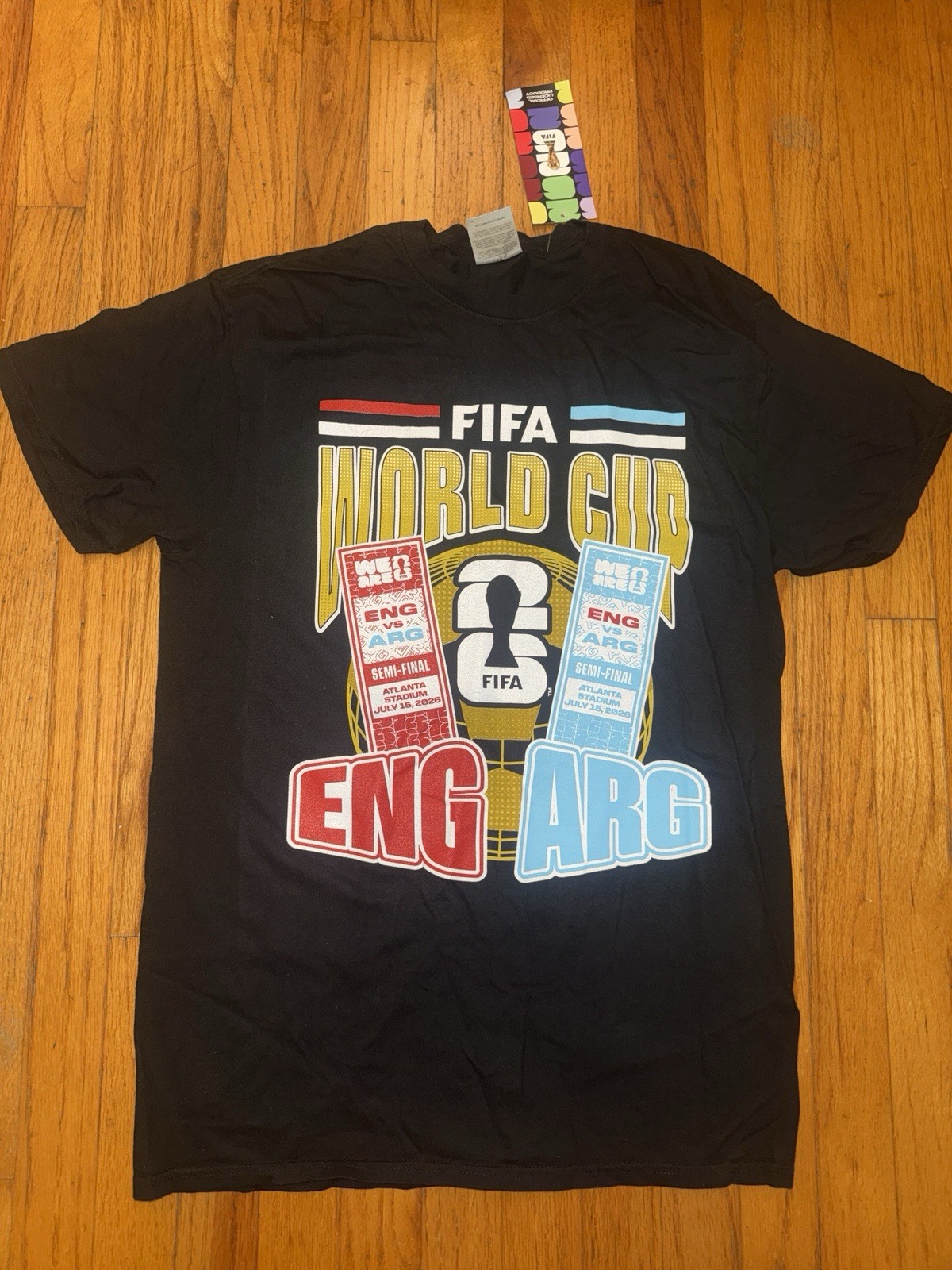 FIFA WORLD CUP SEMI FINAL OFFICIAL  MATCH DAY SHIRT ENGLAND VS ARGENTINA MEDIUM