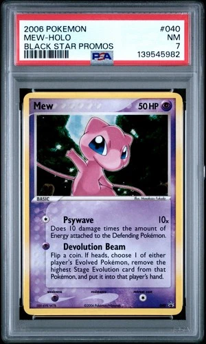 Mew-Holo Pokemon Black Star Promos 040 NM PSA 7