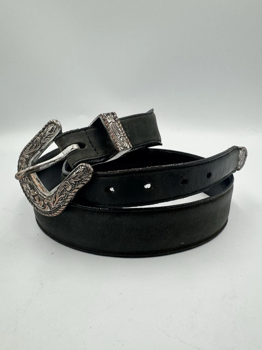 Vintage Banana Republic Black Leather Western Belt Western Style Belt | Banana Republic main image 3
