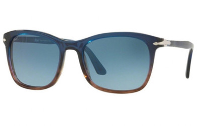 PERSOL SQUARE BLUE BROWN FADE NON POLAR LIGHT BLUE SUNGLASSES PO3192S 1010Q8 NEW