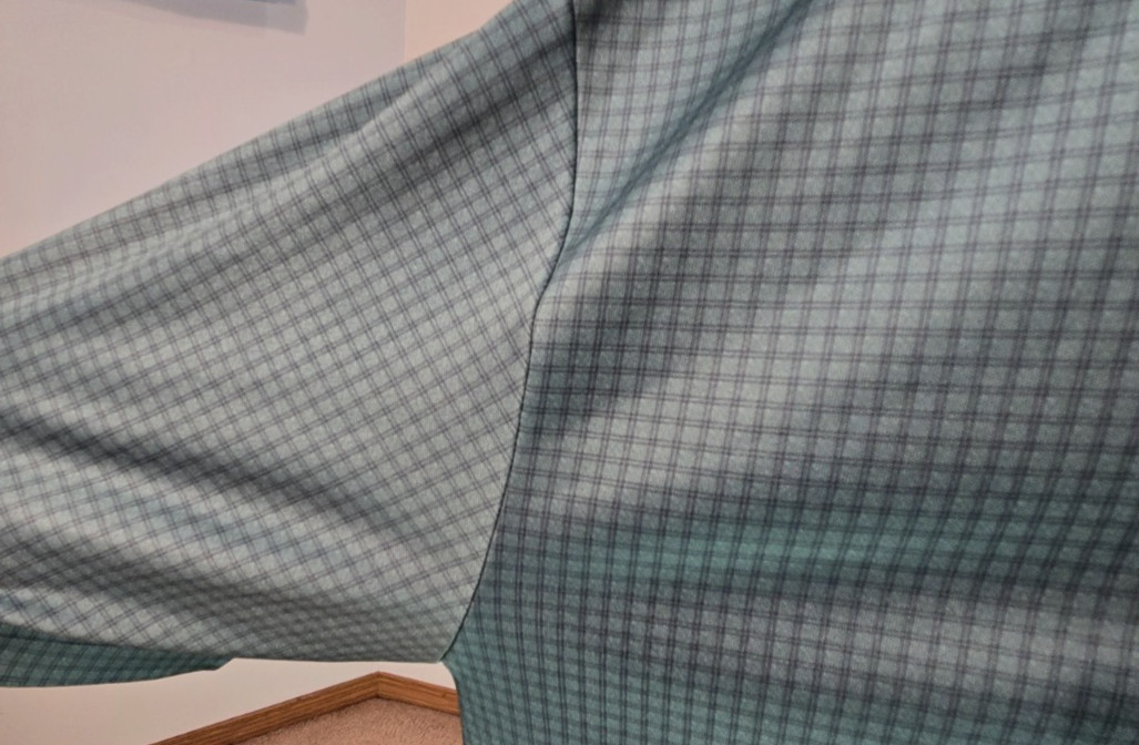 Grand Slam for Perry Ellis Intnl Polo short sleeve LG Sage Green/Navy Grid lines image 7
