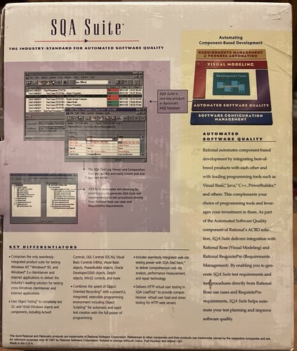Rational SQA Suite 6.1 TeamTest Edition 1997: Robot & Manager Automated Software - Afbeelding 2 van 4