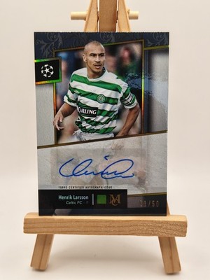 2024-25 Topps Museum Collection UCC Henrik Larsson Celtic Archival Autograph /50