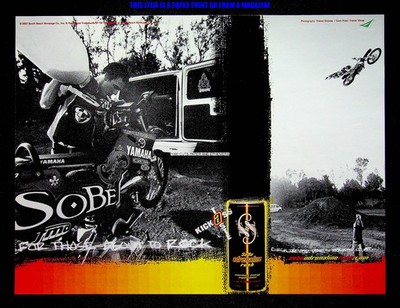 Sobe Adrenaline Rush Energy Drink 2002 Motocross Print Magazine Ad Poster