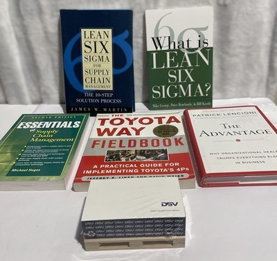 Lean Six Sigma & Supply Chain Book Lot (5 Books) + Pallet Note Pad   Toyota Way
