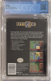 NES Nintendo HYDLIDE CGC 9.8 🔥CIB | Oval SOQ TM, USA 1989