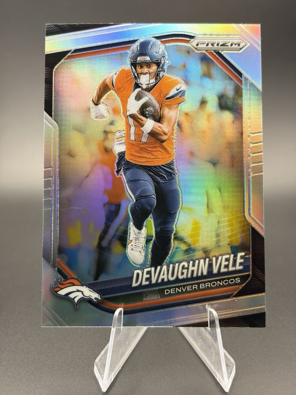 2025 Panini Prizm - Devaughn Vele #54 Silver Prizm Denver Broncos 