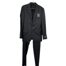 Jos. A. Bank Traveler Brown Wool Plaid Two Piece Suit Set Men  s Size 36R/30W NWT