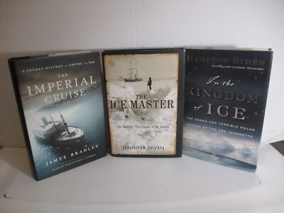 3 Books Arctic Sea Ocean Explore Ice Master Kingdom Ice Imperial Cruise HC 1st