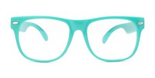 TURQUOISE GLASSES CLASSIC CLEAR LENS 80s 90s VINTAGE RETRO SUNGLASSES SHADES UVB