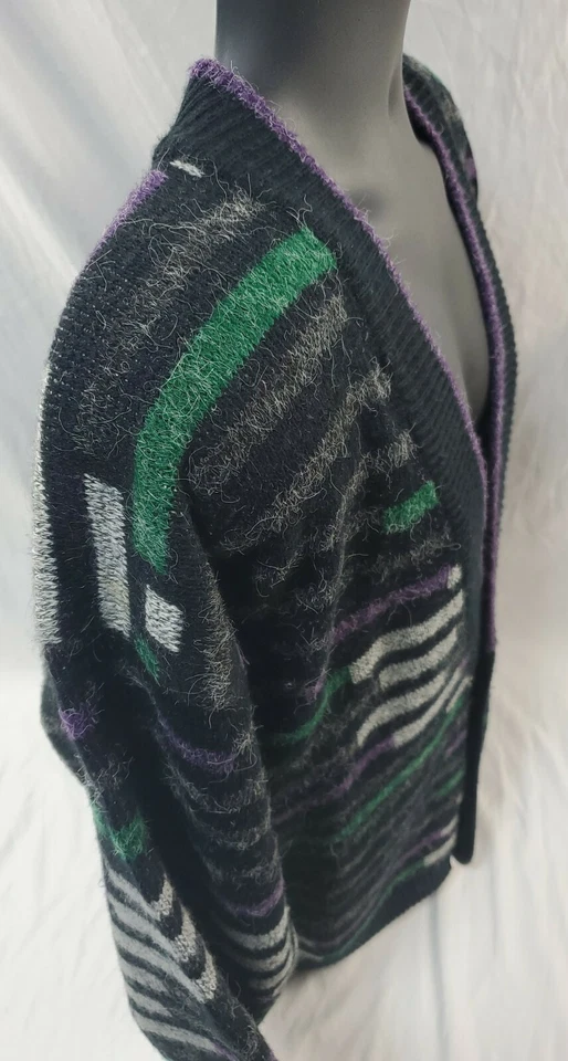 VTG Tundra Bachrach 3D Textured Colorful 4-Button Cardigan Sweater Men's M Cosby - Image 3 of 4