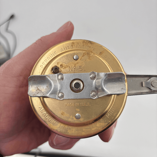 Vintage Aladdin PERRINE Model 51 Automatic Fly Fishing Reel USA Works Great - Picture 4 of 6