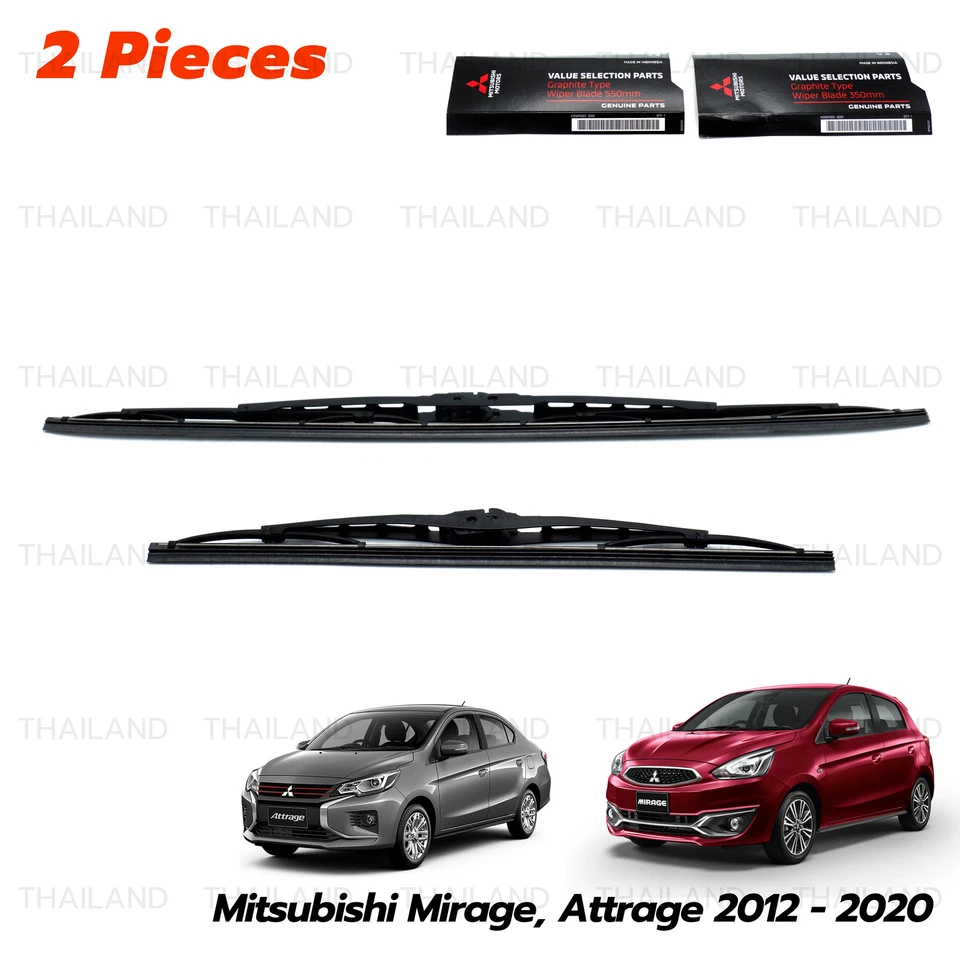 For Mitsubishi Mirage Attrage 2012 - '20 Windshield Wiper Blade 550mm 350mm - Image 4 of 4