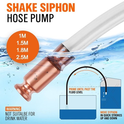 Self Tools Gas Siphon Pump Siphon Hose Gasoline Fuel Water Manual Suction Pipe - Picture 6 of 13