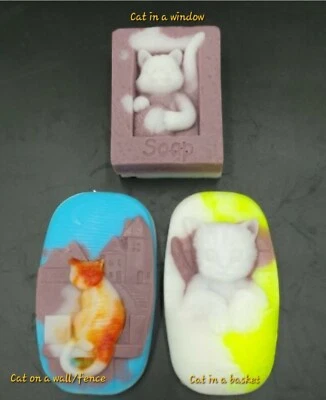 MOUNTS BAY CRAFTS Handmade Soap - CAT Cameos *MADE IN CORNWALL*