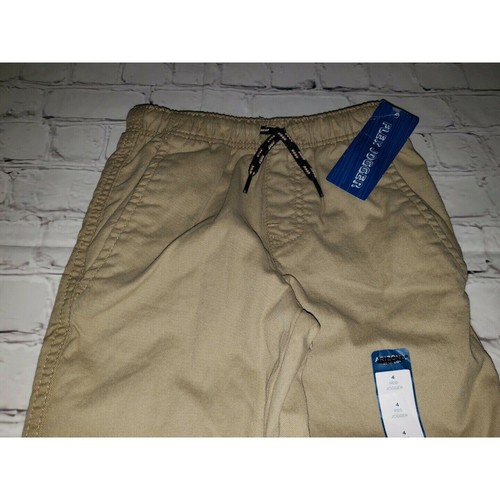 NWT Boys Size 4 Reg Flex Jogger Kahki Arizona Jean Co Drawstring waist - Picture 2 of 4