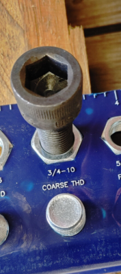 KLI A574 Hex Socket Cap Screw / Bolt, 2 3/4'' long 3/4-10 Coarse