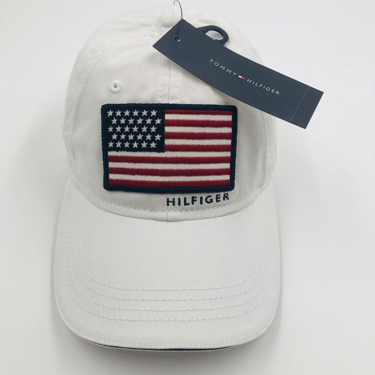 Tommy Hilfiger USA Flag Logo Cap | TH NWT Patch White Cotton eBay Trucker Hat Baseball