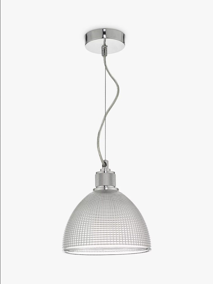 Dar Cytheria Prismatic Glass Ceiling Light Clear/Chrome