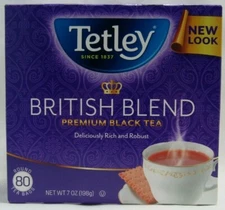80 Tetley British Blend Premium Round Black Tea Bags "New Look"