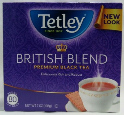 80 Tetley British Blend Premium Round Black Tea Bags ''New Look''