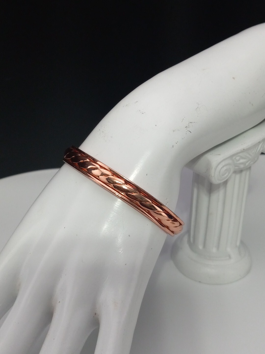 SOLID COPPER  Magnetic Therapy Twisted Detailed 1… - image 1