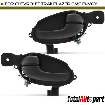 2x Black Inside Door Handle for Chevrolet GMC Isuzu Olds Saab Front or Rear